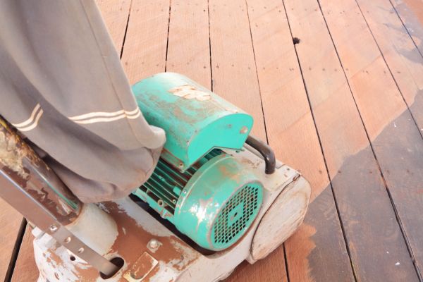 Cedar Deck Sanding in Long Beach